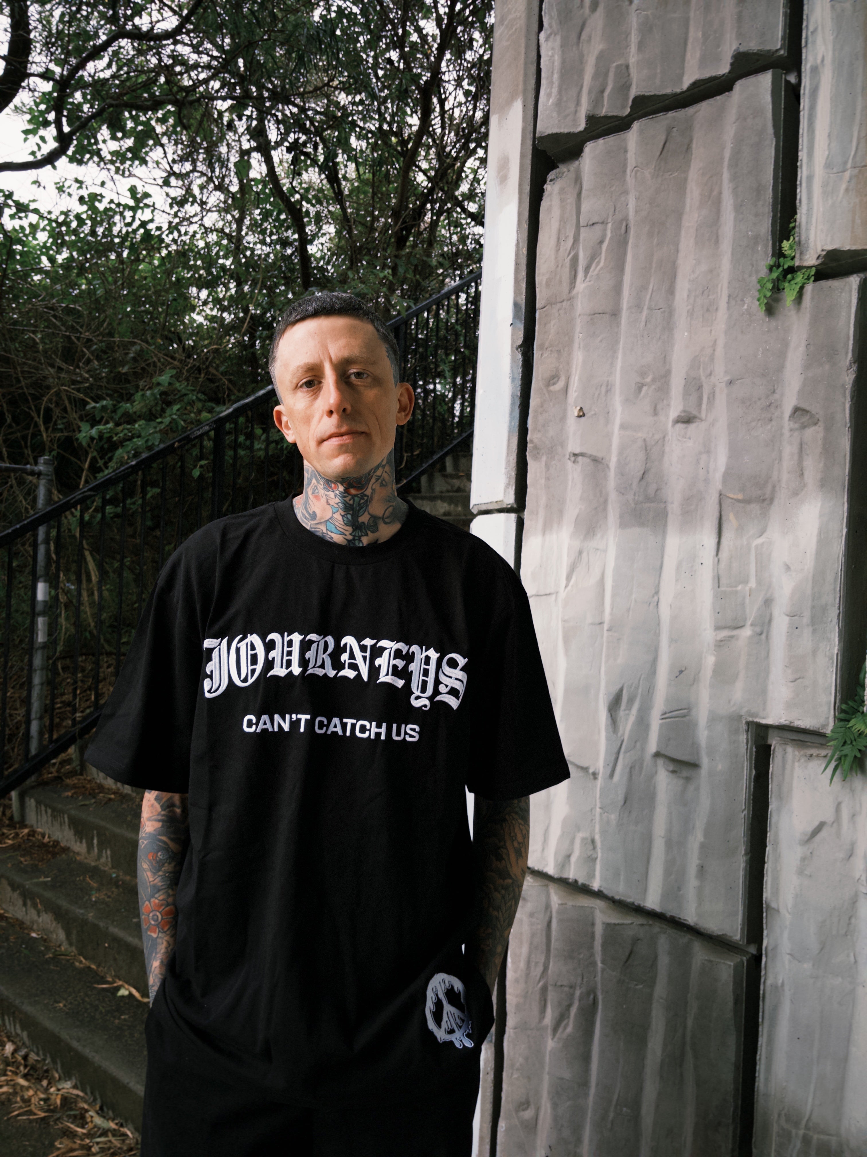 Can't Catch Us - Black Tee