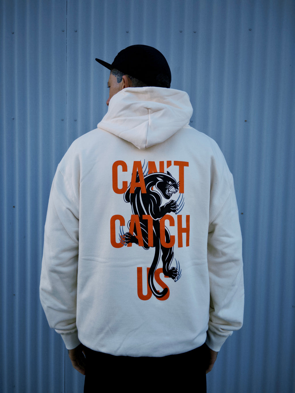Panther Can't Catch Us - Cream - Trainer Hoodie Ultra Heavy Weight