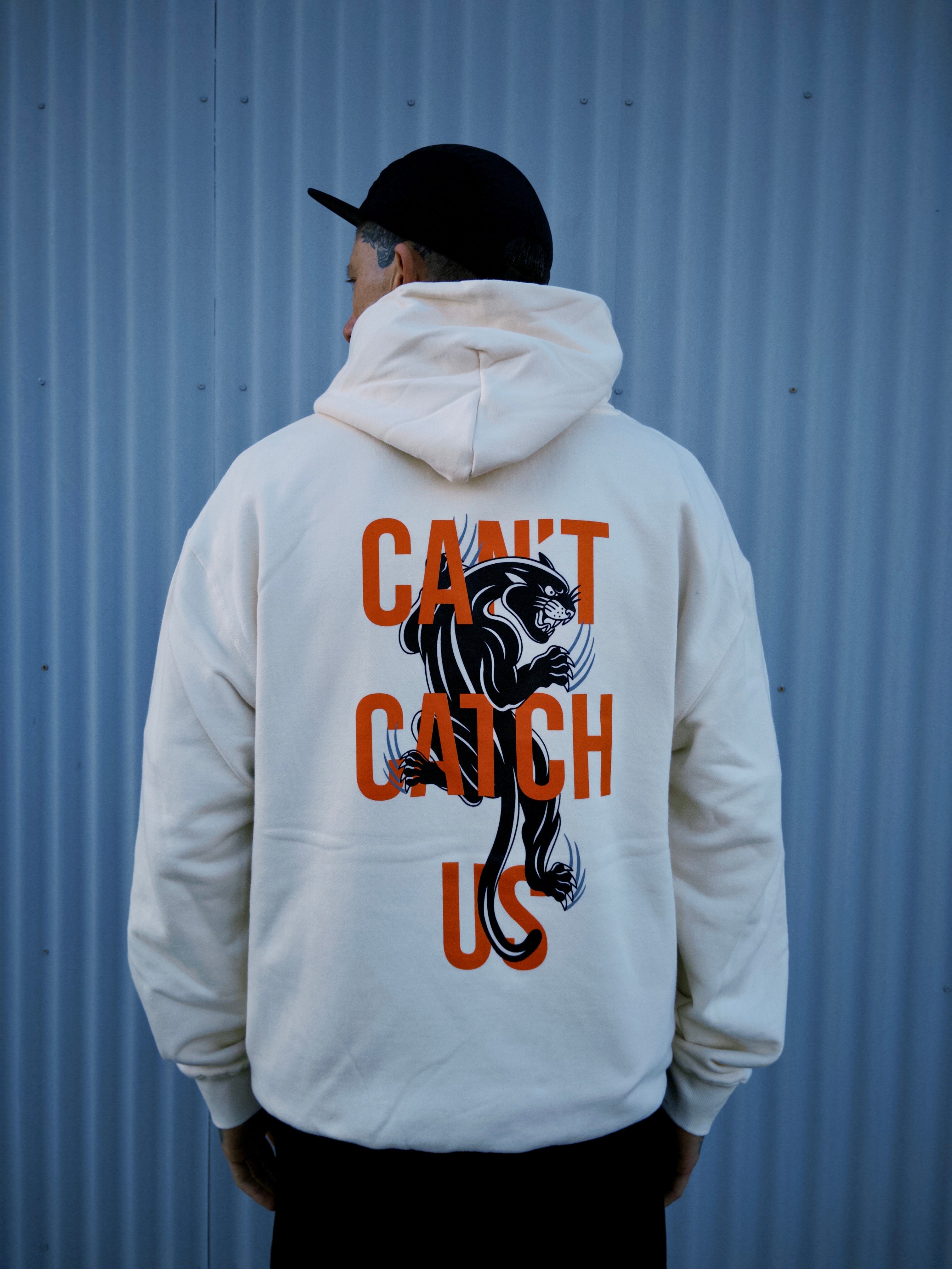 Panther Can't Catch Us - Cream - Trainer Hoodie Ultra Heavy Weight