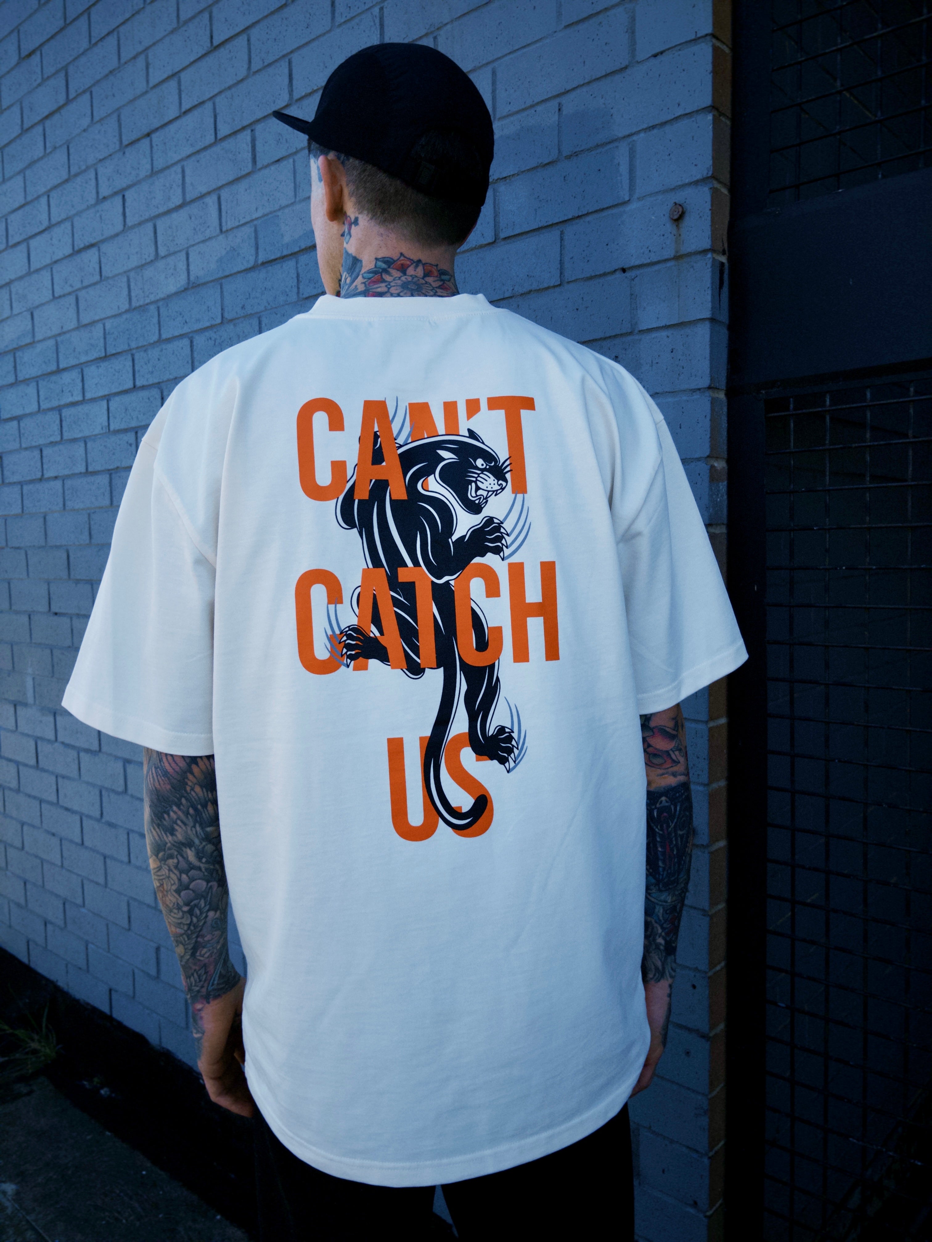 Panther Can't Catch Us - Cream Heavy Weight Tee