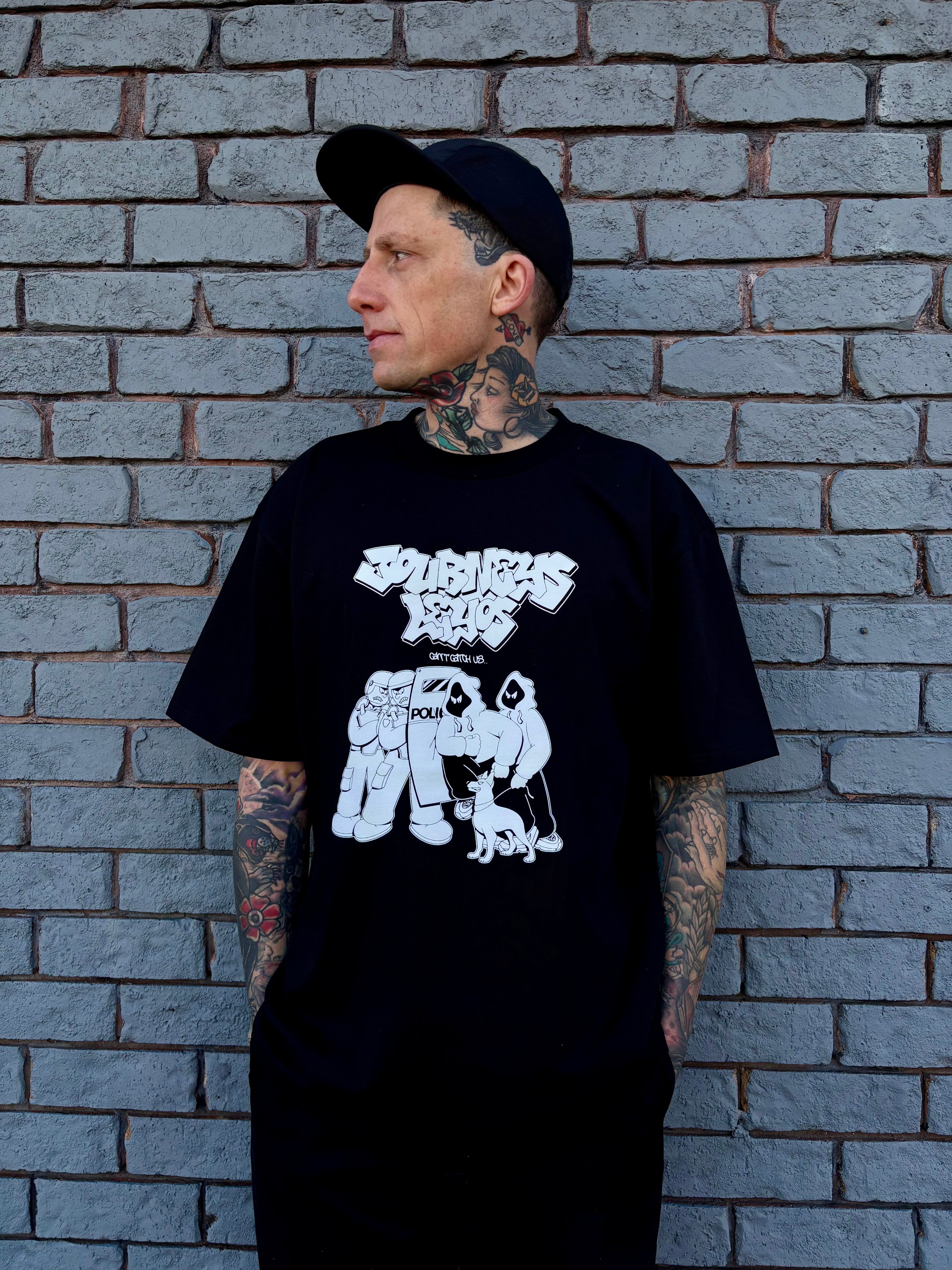 Cop Barricade - Black Heavy Weight Tee
