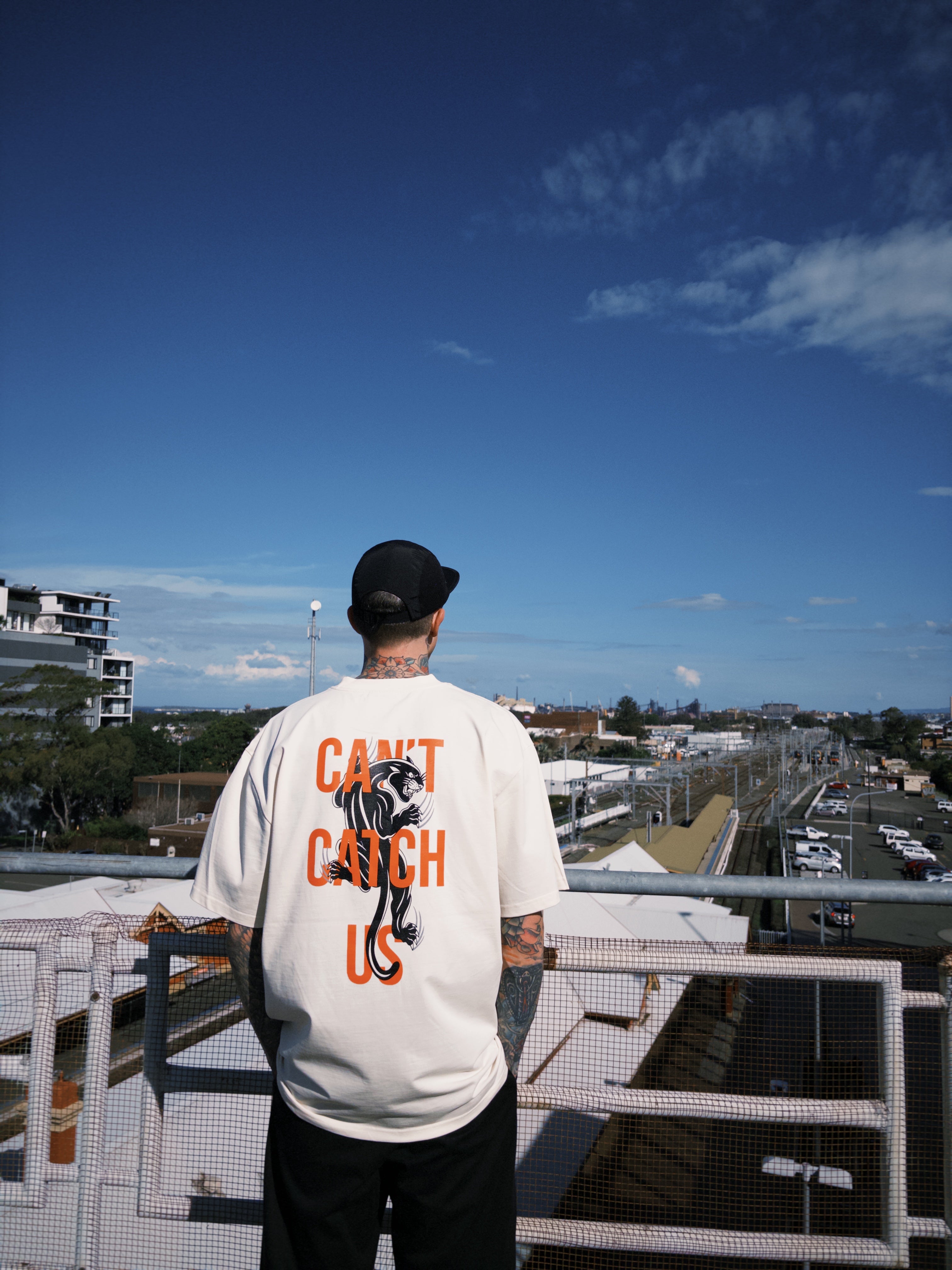 Panther Can't Catch Us - Cream Heavy Weight Tee